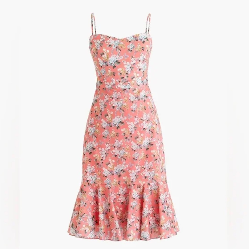 NWT J Crew x Liberty Josephine Floral Midi Dress with Ruffle Hem